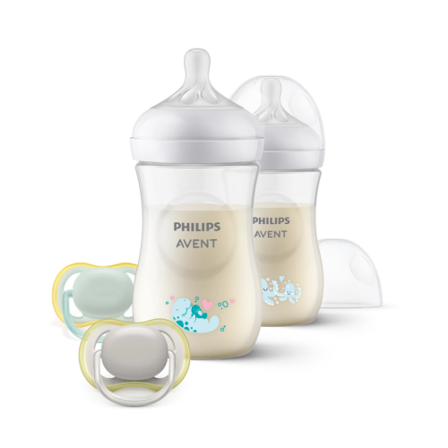 Pack Philips Avent Natural Response | 2 Biberones + 2 Chupetes 260ml
