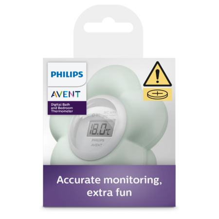 Termómetro baño y dormitorio verde Philips Avent | Más Pañales