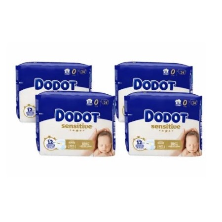 Pack Súper Ahorro Recién Nacido 96 Pañales Dodot Talla 0 + 720 Toallitas + Tratamiento Costra Láctea + 15 Productos + REGALO