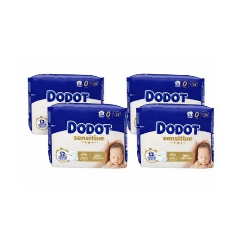 Pack Súper Ahorro Recién Nacido 96 Pañales Dodot Talla 0 + 720 Toallitas + Tratamiento Costra Láctea + 15 Productos + REGALO