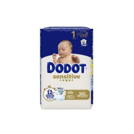 Pack Súper Ahorro Recién Nacido Dodot Sensitive Talla 0 y 1 + Toallitas + Libros de Lucía, mi pediatra