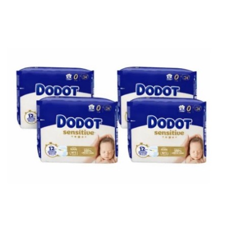 Pack Súper Ahorro Recién Nacido Dodot Sensitive Talla 0 y 1 + Toallitas + Libros de Lucía, mi pediatra