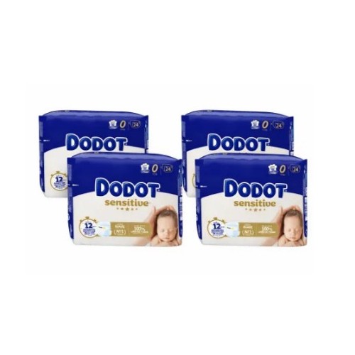 Pack Súper Ahorro Recién Nacido Dodot Sensitive Talla 0 y 1 + Toallitas + Libros de Lucía, mi pediatra