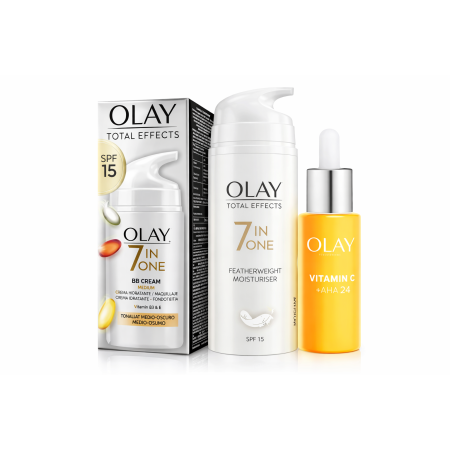 Pack Súper Ahorro Olay Total Effects – Hidratación, Protección SPF15 y Luminosidad con Vitamina C