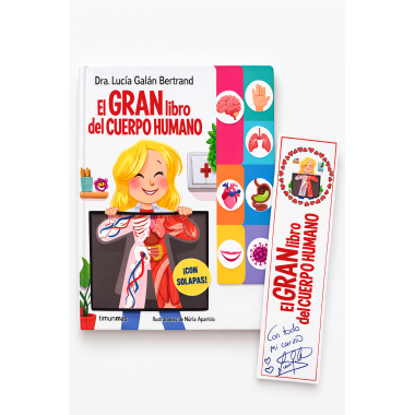 El gran libro del cuerpo humano – Cuento de Lucía, mi pediatra | Libro con marcapáginas firmado
