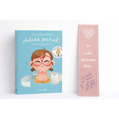¡Adiós, pañal! – Cuento de Lucía, mi pediatra | Libro con marcapáginas firmado