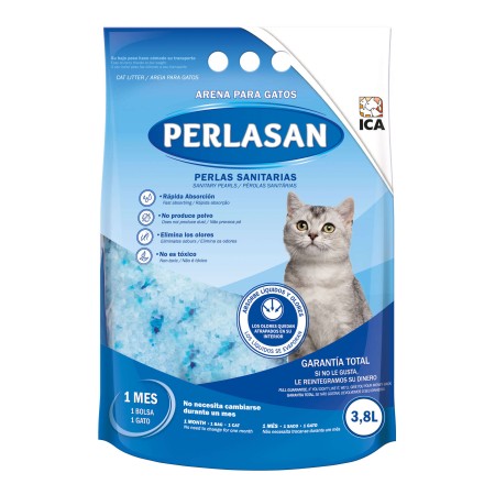 Perlasan Arena para Gatos 3,8 L | Arena Absorbente para Arenero de Gatos