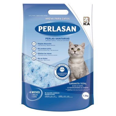 Perlasan Arena para Gatos  Pack 7,5 kg | Arena Absorbente con Control de Olores