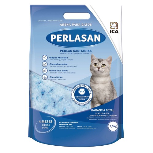 Perlasan Arena para Gatos  Pack 7,5 kg | Arena Absorbente con Control de Olores