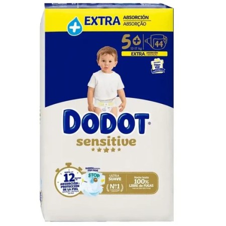 Pañales Dodot Sensitive Extra Talla 5+ (Plus) 48 Uds.