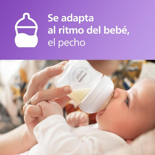 Pack Philips Avent Natural Response 125ml + Chupete 0-6m | Más Pañales