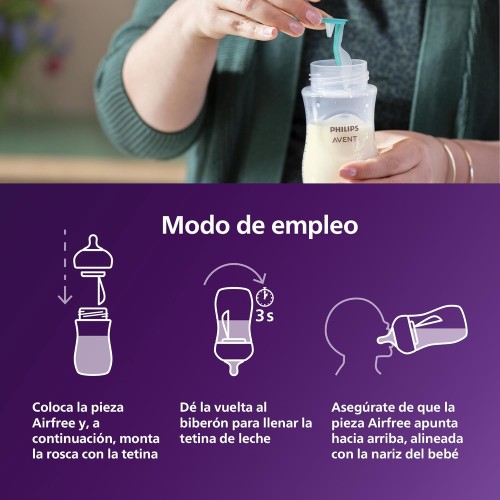 Biberón Natural Response Airfree 260ml Philips Avent | Anticólicos