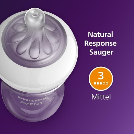 Philips Avent Natural Response Pack 2x 260ml – Biberones Anticólicos, Flujo Natural (3-6 meses) | Mejor Precio Online