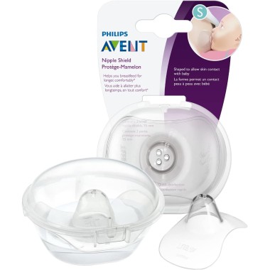 Pezoneras Philips Avent Silicona Talla S (15 mm) Pack 2 Unidades, Protector Lactancia Materna