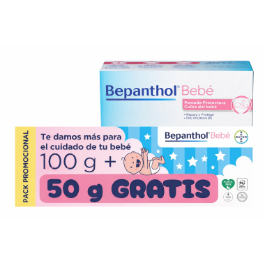 Bepanthol Bebé Pomada Protectora Pack promoción 100 g + 50 g Gratis para Irritación del Pañal