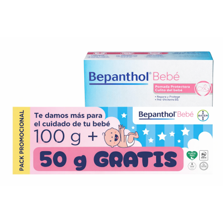 Bepanthol Bebé Pomada Protectora Pack promoción 100 g + 50 g Gratis para Irritación del Pañal