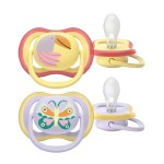 2 Chupetes ULTRA AIR Tetina silicona orthodontic 0-6 m. Philips Avent