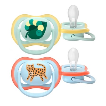 2 Chupetes ULTRA AIR Tetina silicona orthodontic 0-6 m. Philips Avent