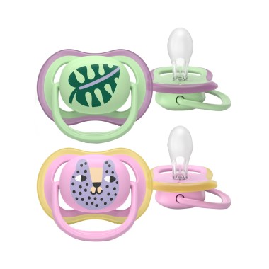 2 Chupetes ULTRA AIR Tetina silicona orthodontic 6 -18 m. Philips Avent