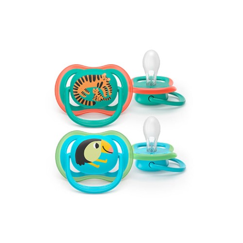 2 Chupetes ULTRA AIR Tetina silicona orthodontic 6 -18 m. Philips Avent