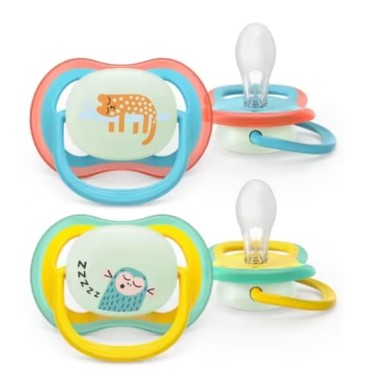 Chupetes Ultra Air Nocturno Tetina silicona Orthodontic +18 m, 2 uds. Philips Avent