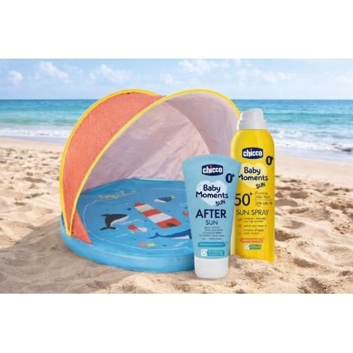 Pack Súper Ahorro Playa Chicco + Tienda Protectora (solar + after sun + tienda bebé)