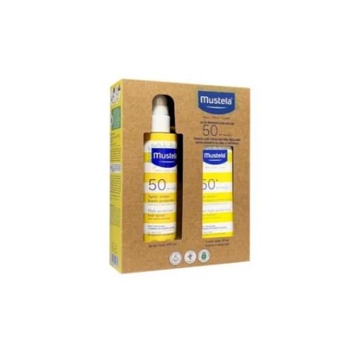 Pack Playa Bebé Mustela + Cubo de Arena (protector solar SPF50 + juguetes playa)