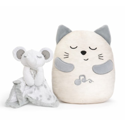 Pack Súper Ahorro a Dormir Chicco + Lulujo | Muselina + Gatito Ronroneador con Melodías 20 min 0+ meses