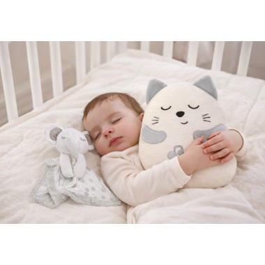 Pack Súper Ahorro a Dormir Chicco + Lulujo | Muselina + Gatito Ronroneador con Melodías 20 min 0+ meses