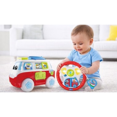 Pack Súper Ahorro Chicco Volante Baby Driver + Caravana Bilingüe 6m+ Juguete Educativo