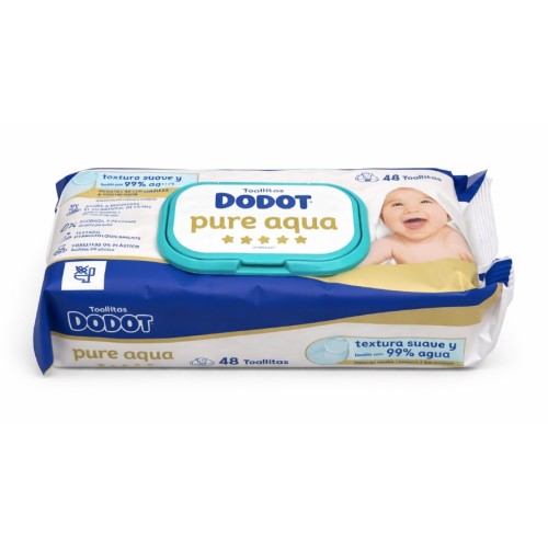 Toallitas Dodot Aqua Pure Pack 432 Uds (9x48) – Máxima Pureza y Suavidad para la Piel del Bebé