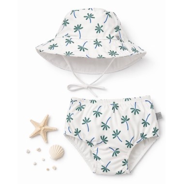 Pack Súper Ahorro pañal bañador + gorro pescador (13-36 meses) Palms Lässig con protección solar