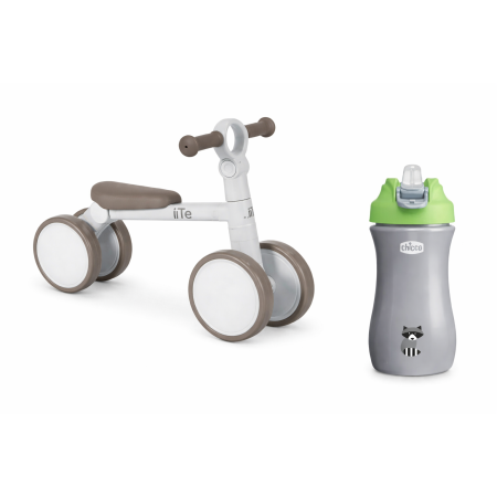 Pack Súper Ahorro Aventura Olmitos + Chicco: Bici Lite + Botella Pop-Up Cup para Niños desde 12 meses