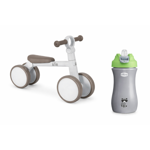 Pack Súper Ahorro Aventura Olmitos + Chicco: Bici Lite + Botella Pop-Up Cup para Niños desde 12 meses