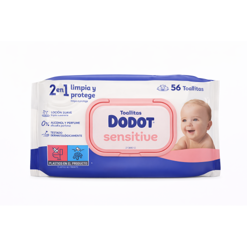 Toallitas Dodot Sensitive Pack Ahorro 840 Toallitas (15x56) – Máxima Suavidad para Piel Sensible