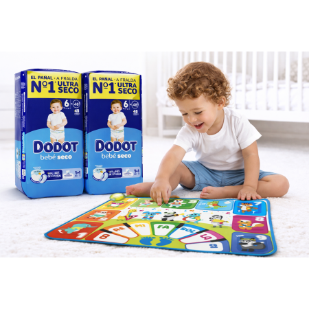 Pack Súper Ahorro Dodot Bebé Seco Talla 6 (2x48) + Alfombra Musical Chicco Party Playmat