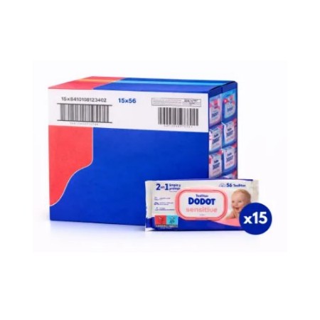 Toallitas Dodot Sensitive 15x56 (840 Unidades) + Bepanthol Pomada 50g + Orinal Infantil Tigex – Pack Cuidado Bebé Completo