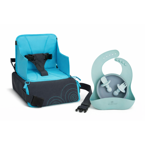 Pack Súper Ahorro ¡A Comer! – Elevador Munchkin + Vajilla Olmitos 4 Piezas para Bebé