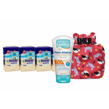 Pack Súper Ahorro Verano Bebé – Dodot Splashers T4-5 (9-15 kg)  + Protector Solar SPF50 150ml + Bolsa Impermeable (29x17 cm)