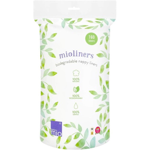 Refuerzos de Absorción Bambino Mio Mioliners 160 Hojas | Naturales y Biodegradables