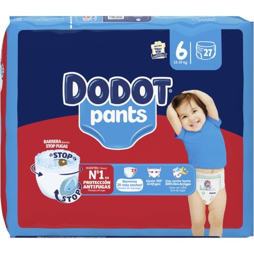 Dodot Pants Talla 4 9-15 kg 33 Pañales Braguita – Alta Absorción, Antifugas, Suaves y Hasta 12 Horas Secos