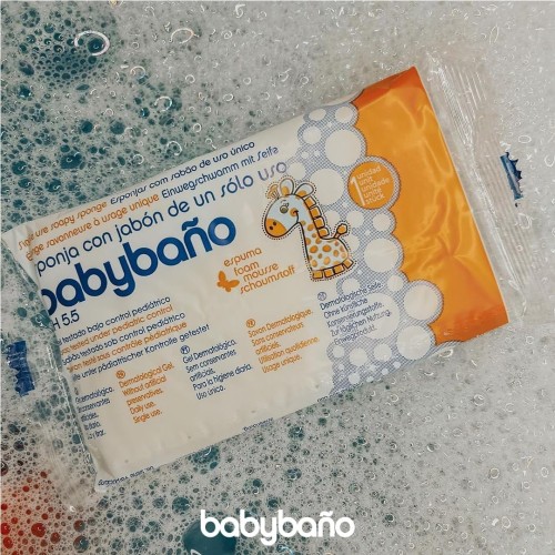 Esponjitas jabonosas bebé Babybaño (25 uds) | Higiene suave, práctica y sin irritaciones