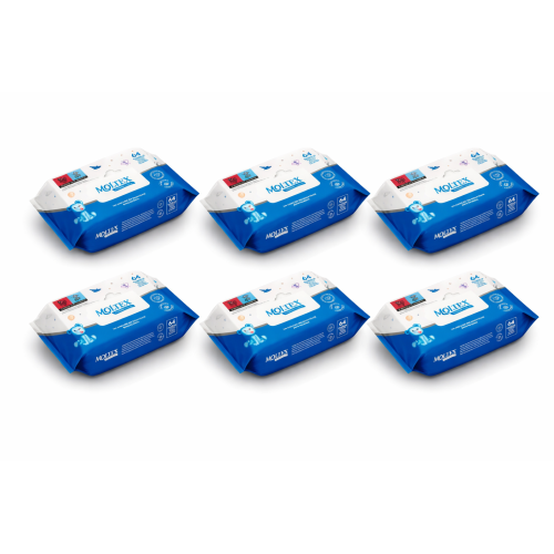 Toallitas Moltex Clásica Pack Ahorro 384 Uds (6x64) – Limpieza Suave y Máximo Ahorro Diario