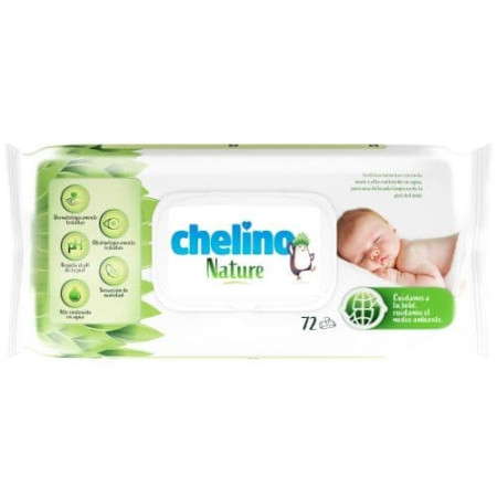 Toallitas Chelino Nature Pack 432 Uds (6x72) – Limpieza Suave con Cuidado Natural