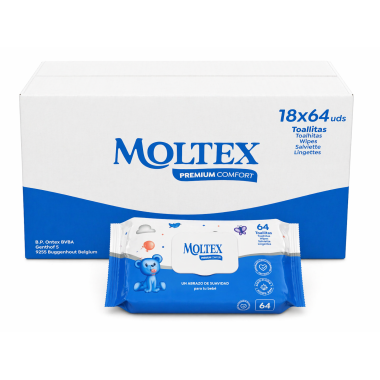 Toallitas Moltex Clásica Pack Ahorro 1152 Uds (18x64) – Limpieza Suave y Máximo Ahorro Diario