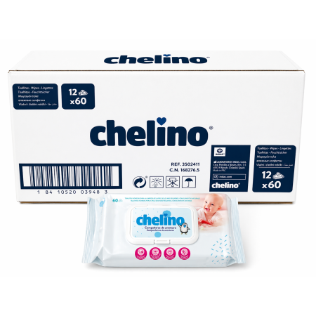 Toallitas Chelino Infantil Pack Ahorro 720 Uds (12x60) – Limpieza Suave y Económica para el Día a Día