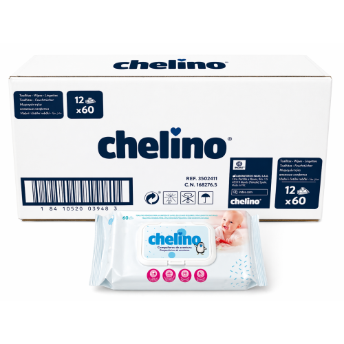 Toallitas Chelino Infantil Pack Ahorro 720 Uds (12x60) – Limpieza Suave y Económica para el Día a Día