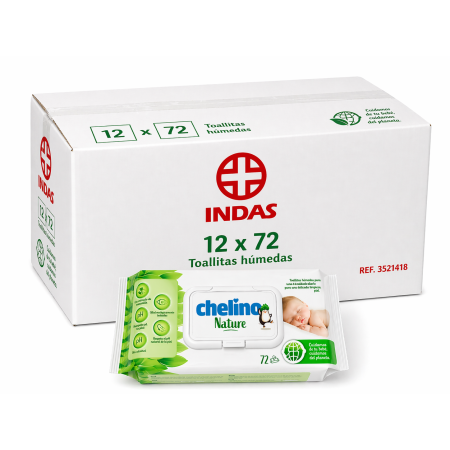 Toallitas Chelino Nature Pack Ahorro 864 Uds (12x72) – Limpieza Suave con Cuidado Natural