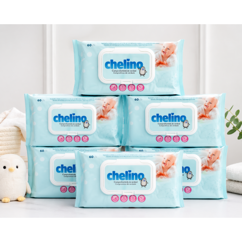 Toallitas Chelino Infantil Pack 360 Uds (6x60) – Limpieza Suave y Económica para el Día a Día