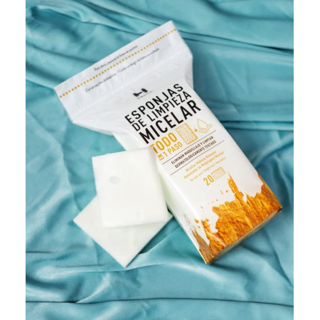 Esponjas Micelares Desmaquillantes 5X 20 uds Limpieza Facial PH 5.5